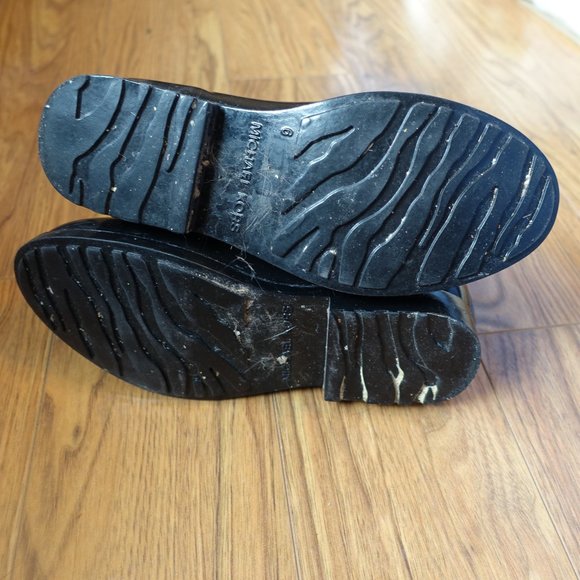 Michael Kors Shiny Black Charm Chelsea Slip On Rain Boot 6-6.5 - Picture 7 of 7